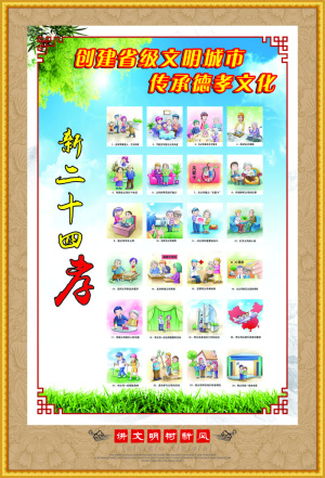 新二十四孝文明海报