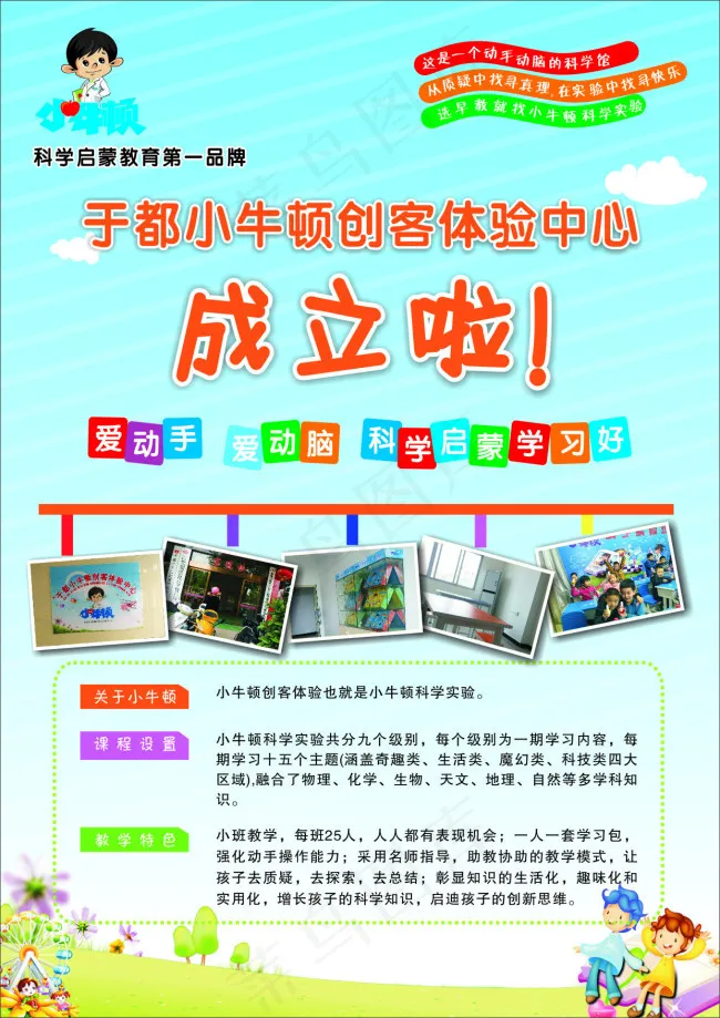 小牛顿宣传单cdr矢量模版下载