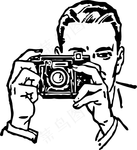 男子与相机的剪辑艺术