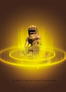 金色石雕狮子图片psd素材