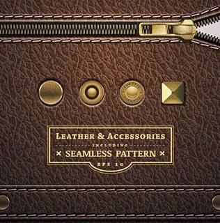 皮革材质饰品矢量素材