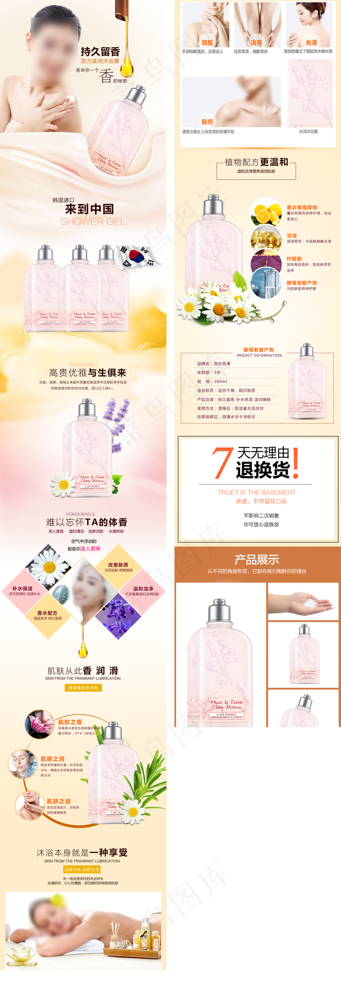 2017米色温馨化妆品详情模板(790X8121(DPI:72))psd模版下载
