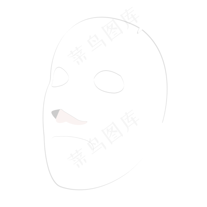 手绘矢量扁平面膜