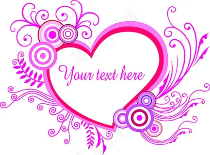 时尚心形图案
