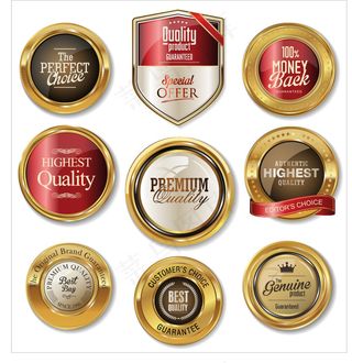 精美品质标签设计矢量素材