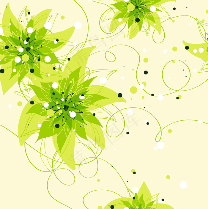 优雅的植物装饰图像的自由