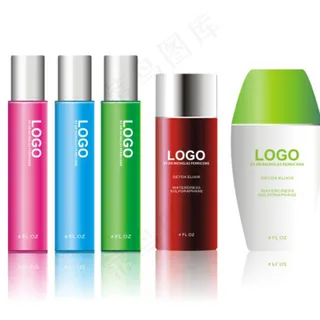 化妆品瓶子矢量模型图片