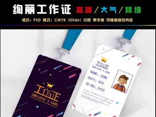 2017年高端绚丽通用工作证