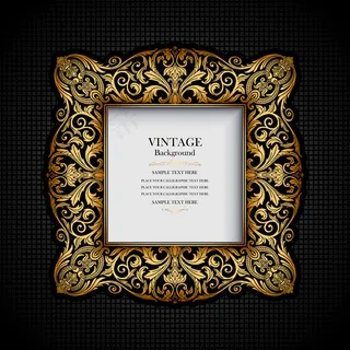华丽古典花纹边框矢量素材