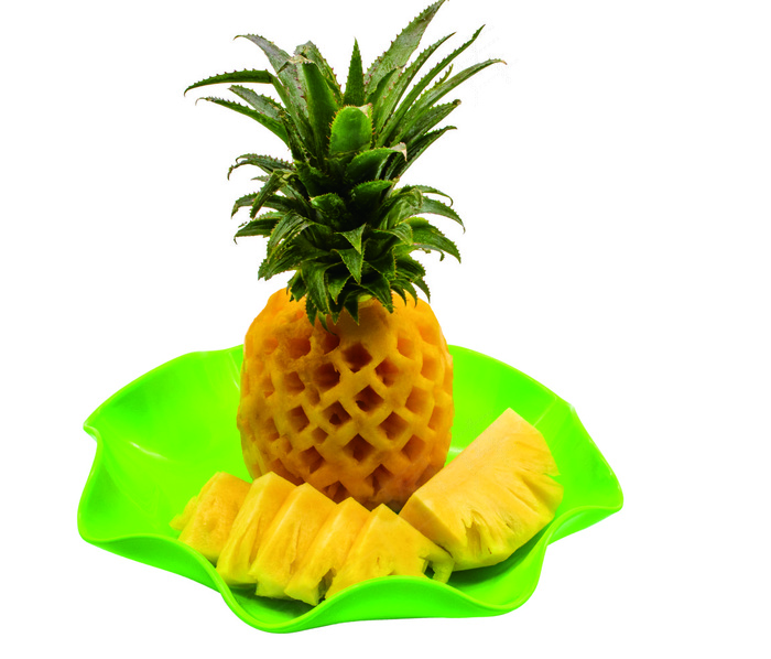 黄色清新风菠萝果肉免抠元素