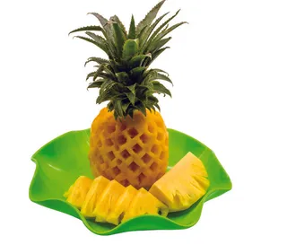 黄色清新风菠萝果肉免抠元素