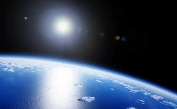太空上的蓝色地球