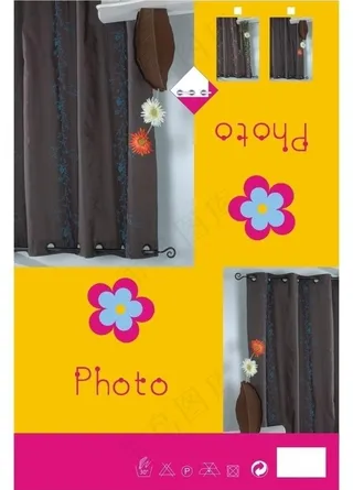 帘子纸卡包装图片