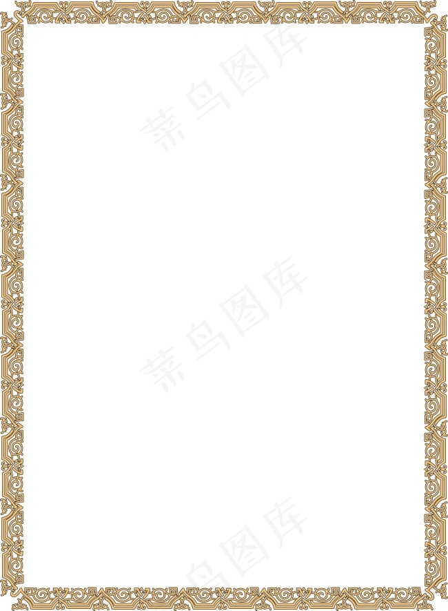 浅金色边框psd模版下载