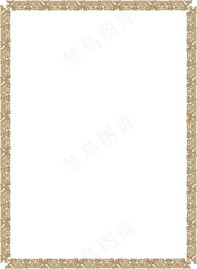 浅金色边框psd模版下载
