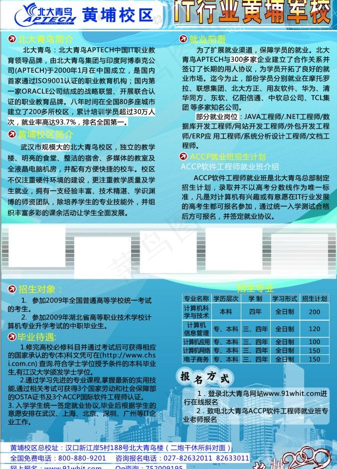 北大青鸟招生简章图片