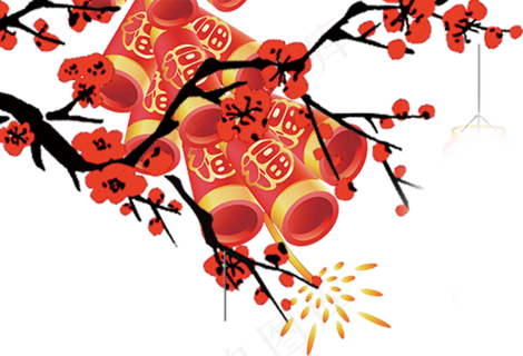 红色瑞狗贺岁新年手抄报小报模板