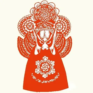 京剧人物剪纸 矢量CDR_58