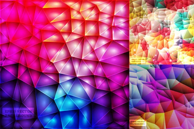 绚丽立体褶皱折纸背景矢量素材eps,ai矢量模版下载