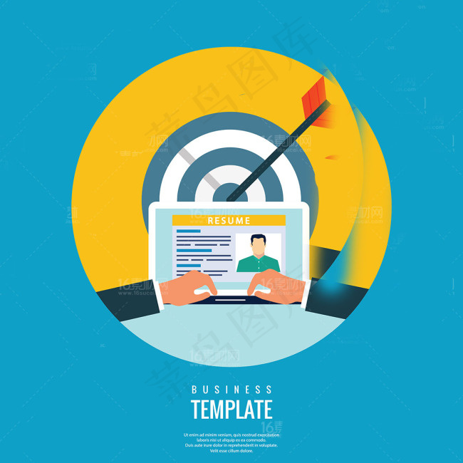 扁平化商务创意矢量素材