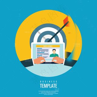 扁平化商务创意矢量素材