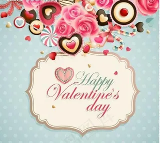 爱心玫瑰 情人节背景图片