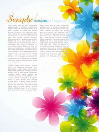 春天梦幻花朵背景矢量素材04