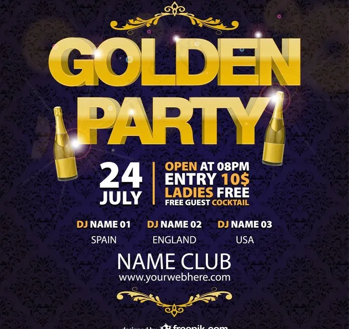 聚会海报图片ai矢量模版下载