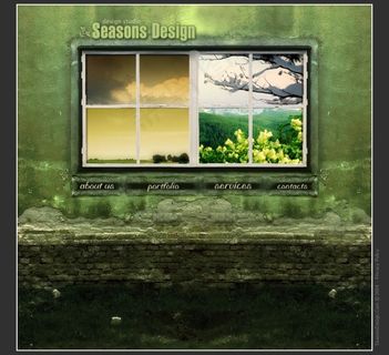 绿色设计网页psd模板