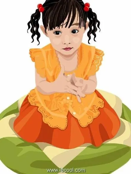 小孩子ai矢量模版下载