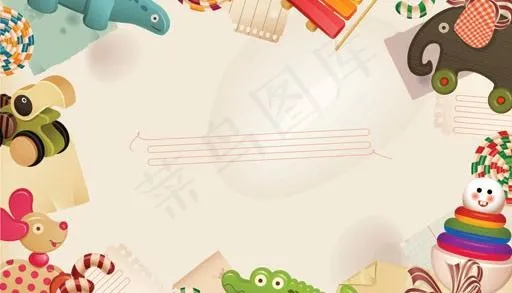 可爱卡通儿童玩具背景图片eps,ai矢量模版下载