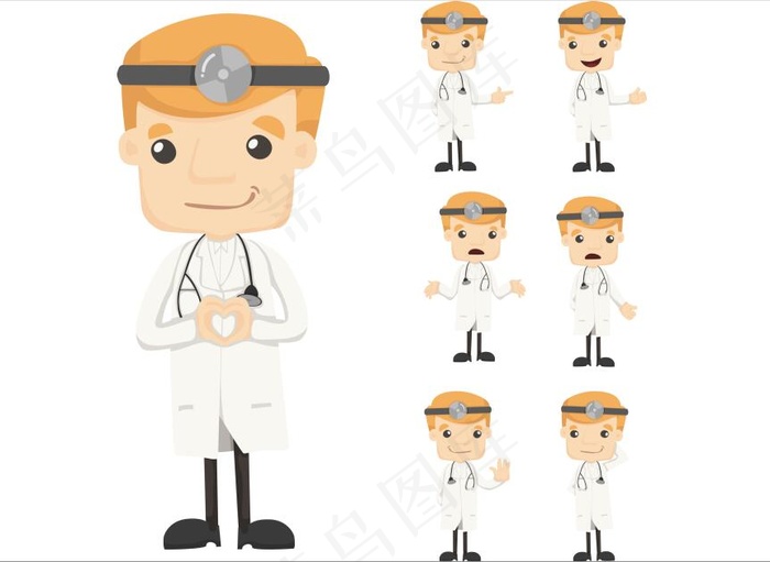 医生人物设计psd模版下载