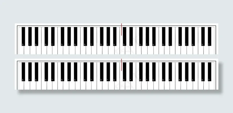钢琴模拟键盘图片psd模版下载