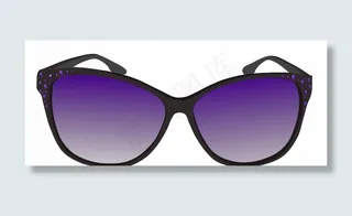 紫色太阳镜矢量图像