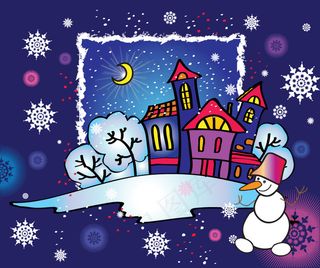 圣诞节卡通插画矢量