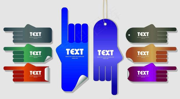 多款购物网站装饰图形图标矢量素材