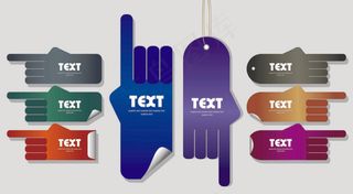 多款购物网站装饰图形图标矢量素材