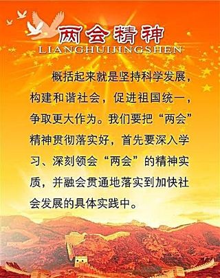 两会精神 党政建设知识墙报