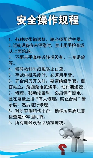 安全操作规程海报