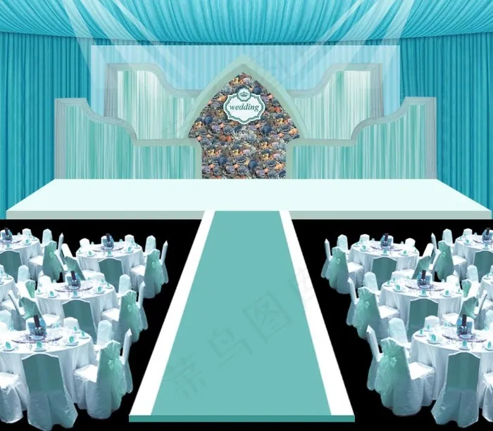 婚礼舞台psd模版下载