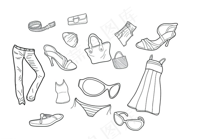 线条服装图片