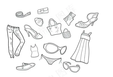 线条服装图片