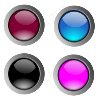 圆形光滑的按钮