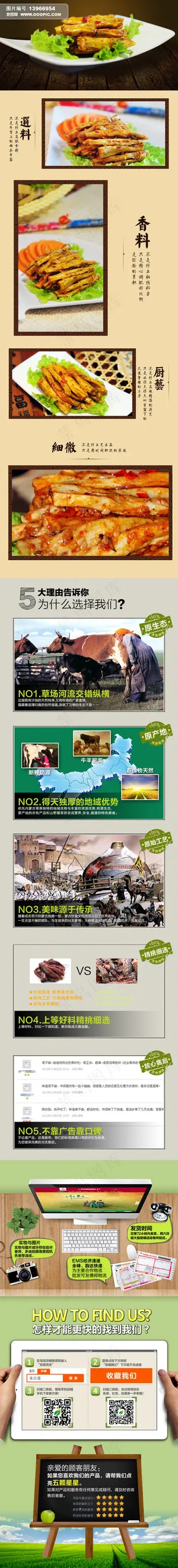 淘宝天猫食品牛肉干详情描述模板