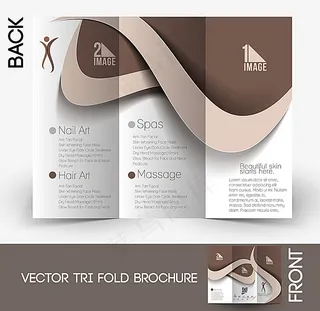 咖啡色三折页宣传册