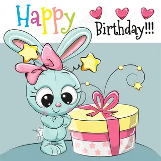 过生日的小兔子图片