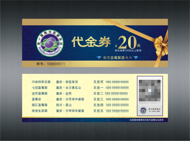 高档代金券cdr矢量模版下载