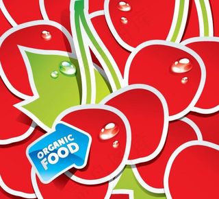 可爱水果贴纸矢量素材图片