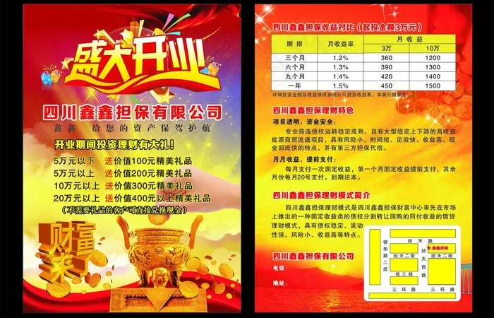 担保宣传单图片cdr矢量模版下载