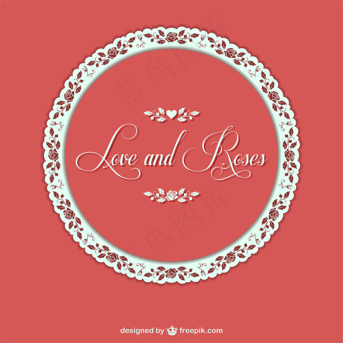 爱情和玫瑰婚礼的邀请